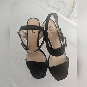 Black Heeled Sandals